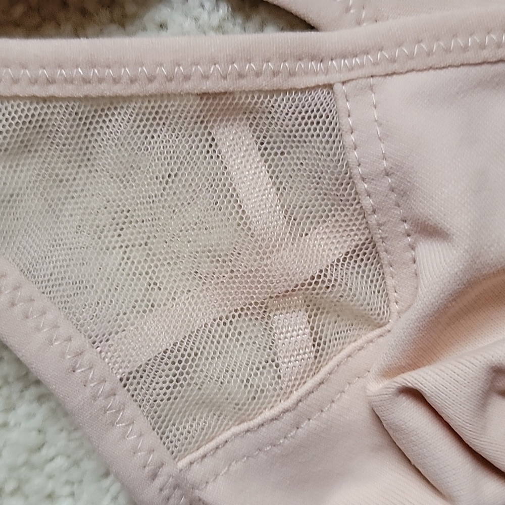 💗 DELMIRA Front Close Unlined Racerback UW Underwire Bra Beige 34E - Picture 4 of 8
